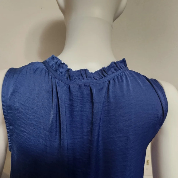 Merona‎ blue sleeveless blouse size small - Picture 8 of 10